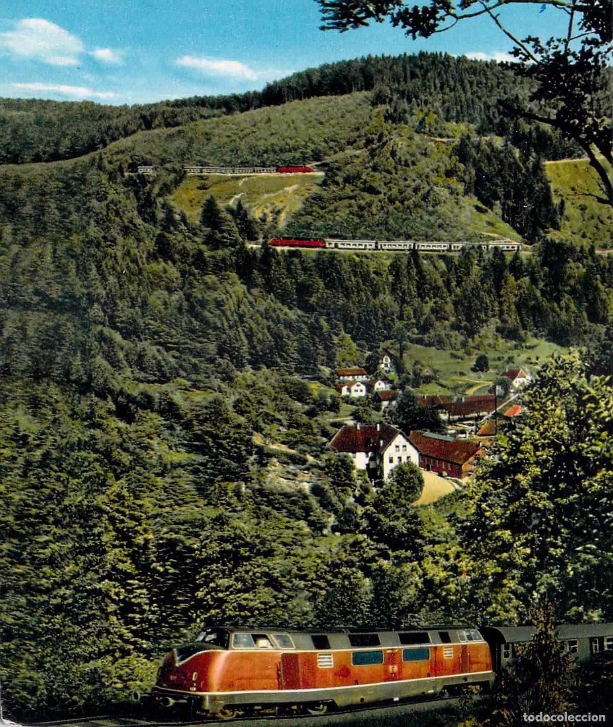 Postales: Postal de Triberg Selva Negra Ferrocarril Schwarzwaldbahn Alemania Tren