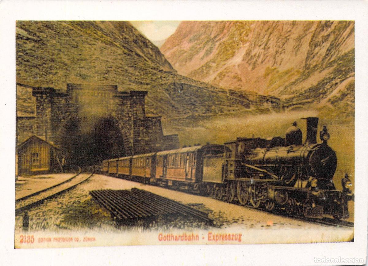 Postales: Postal Tren de Vapor Gotthardbahn Expresszug en Suiza