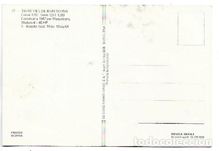 Postales: TRAM-VIES DE BARCELONA - Foto 2