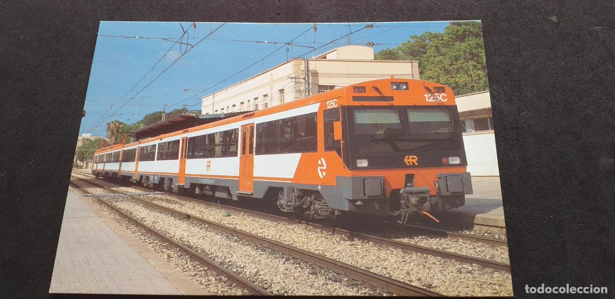 Postales: TRENES-V18-II-NO ESCRITA-150X105mm.-UNIDAD ELECTRICA 440-ESTACION DE CASTELLON...