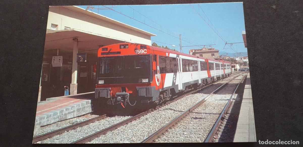 Postales: TRENES-V18-II-NO ESCRITA-150X105mm.-UNIDAD ELECTRICA 440...ESTACION DE FIGUERAS...