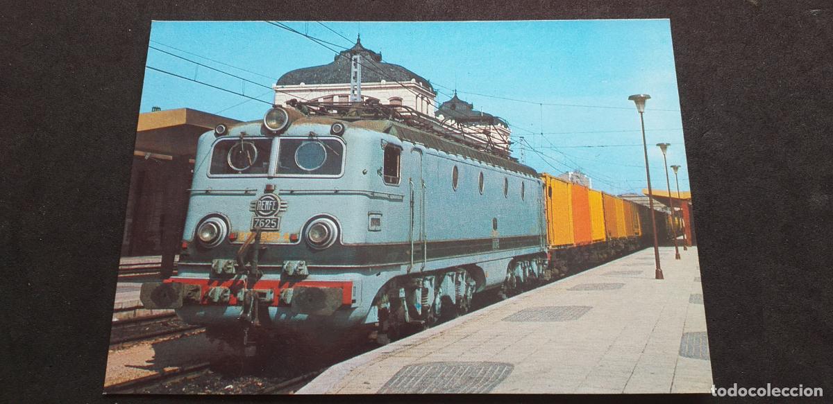 Postales: TRENES-V18-II-NO ESCRITA-150X105mm.-TREN TECO-ESTACION DE LERIDA