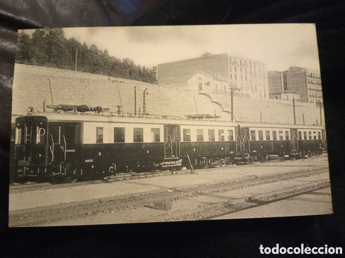 Postales: Antigua postal fotogr&aacute;fica, Tren para la l&iacute;nea Barcelona - Manresa