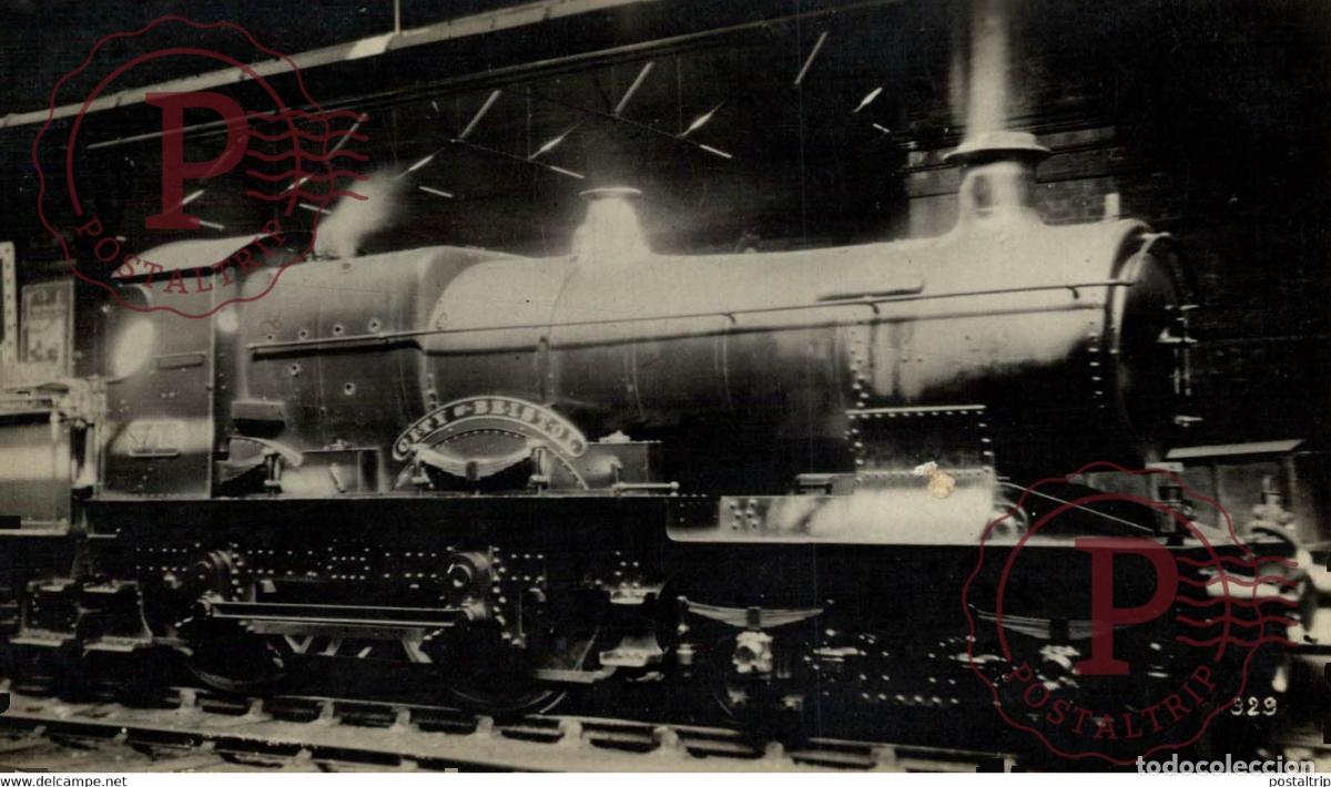 Postcards: Great Western Locomotive N&ordm; 3712 City of Bristol TREN TRAIN TREIN.