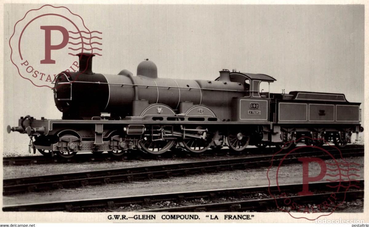 Cartes Postales: Great Western Glehn Compound La France TREN TRAIN TREIN.