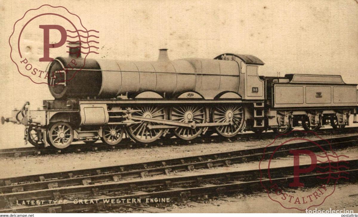 Cartes Postales: Great Western Latest Type Great Western Engine TREN TRAIN TREIN.