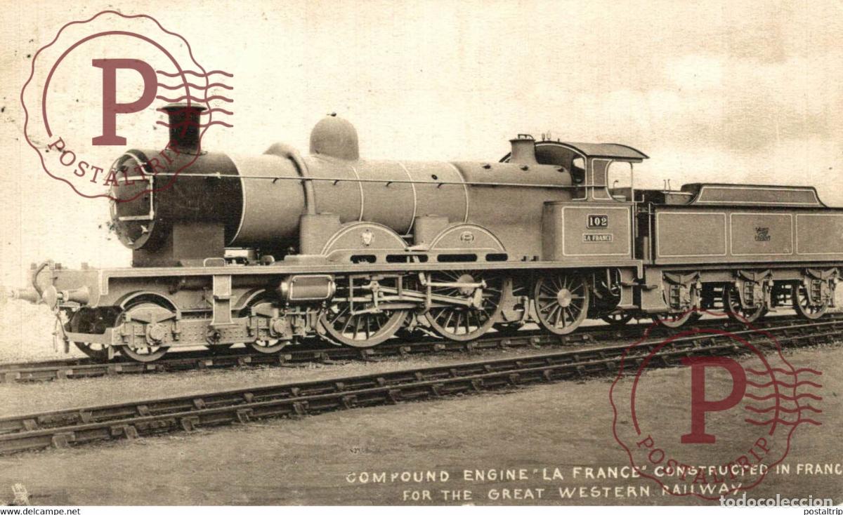 Cartes Postales: Great Western Raylway Compound Engine La France Constructes in France TREN TRAIN TREIN.