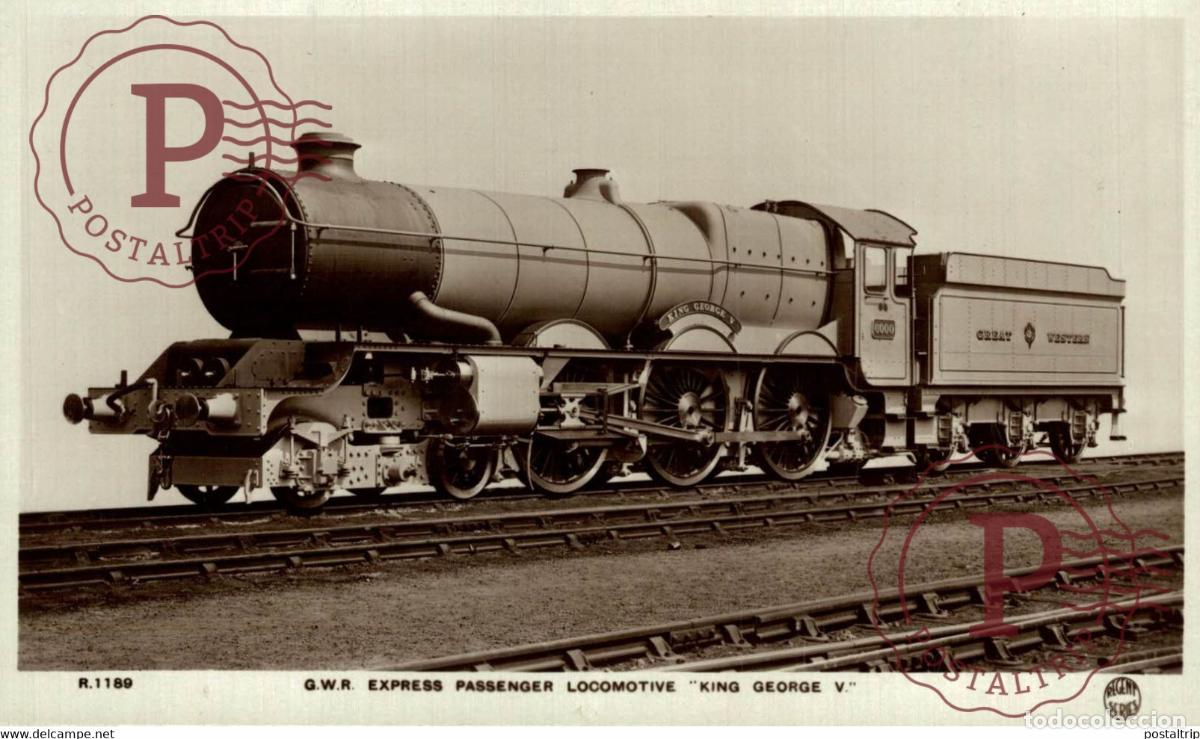 Cartes Postales: Great Western Raylway Express Passenger Locomotive King George V TREN TRAIN TREIN.