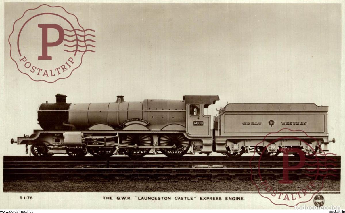Cartes Postales: Great Western Raylway Launceston Castle Express Engine TREN TRAIN TREIN.