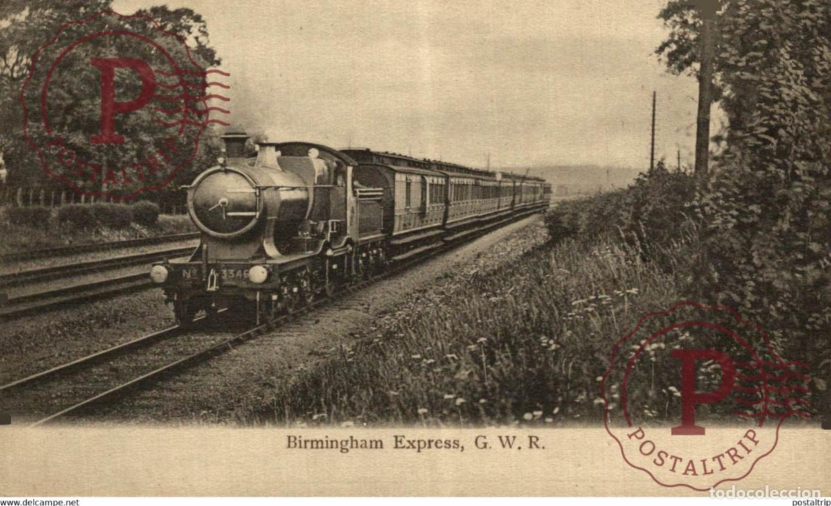 Postales: Great Western Raylway Birmingham Express TREN TRAIN TREIN.