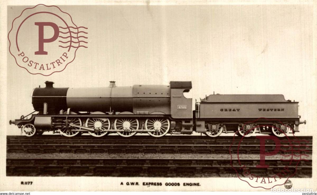 Postales: Great Western Railway Express goods Engine TREN TRAIN TREIN.