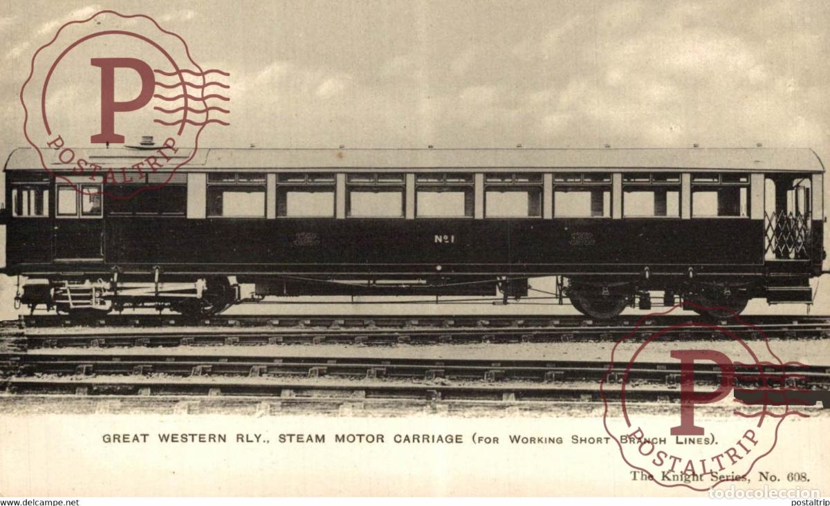 Postales: Great Western Railway Stem Motor Carriage TREN TRAIN TREIN.
