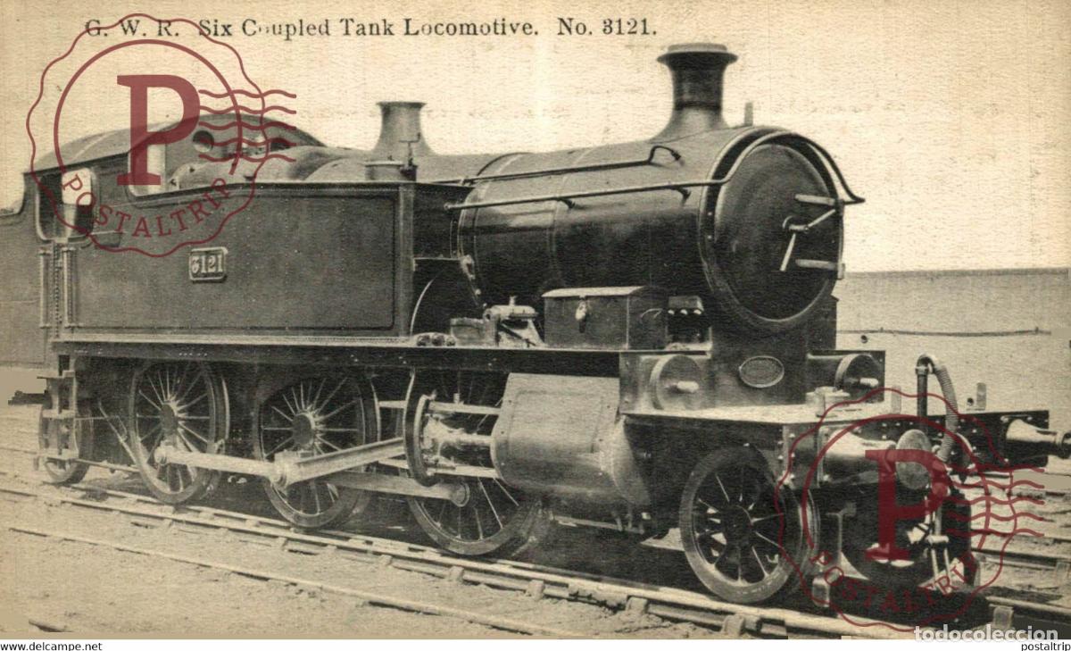 Postales: Great Western Railway Six Coupled Tank locomotive N&ordm; 3121 TREN TRAIN TREIN.