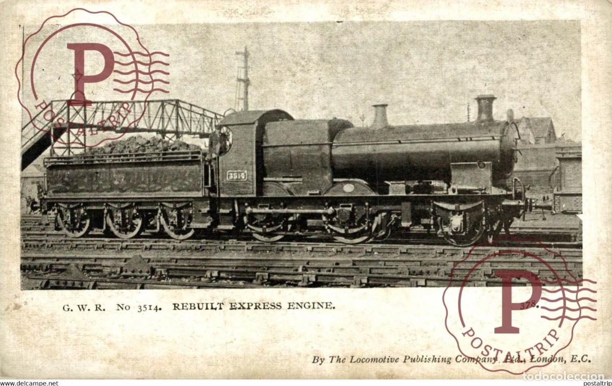 Postales: Great Western Railway Rebuilt Express Engine TREN TRAIN TREIN.
