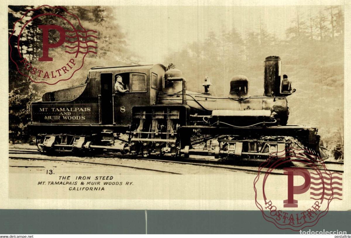 Postales: ETATS UNIS - CALIFORNIE - CARTE PHOTO - Mt Tamalpais & Muir Woods Ry RAILWAY THE IRON STEED USA T