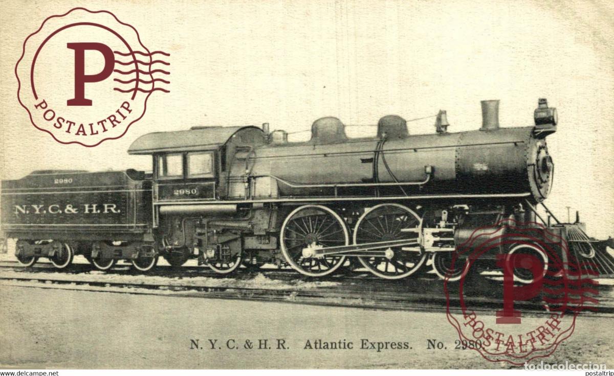 Postcards: N.Y.C. AND H.R. ATLANTIC EXPRESS NO 2980 USA TREN TRAIN TREIN.