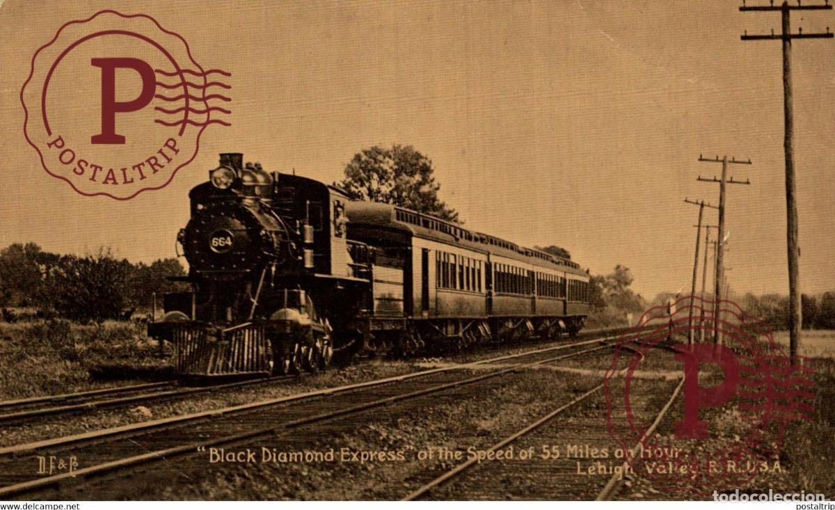 Postcards: BLACK DIAMOND EXPRESS USA TREN TRAIN TREIN.