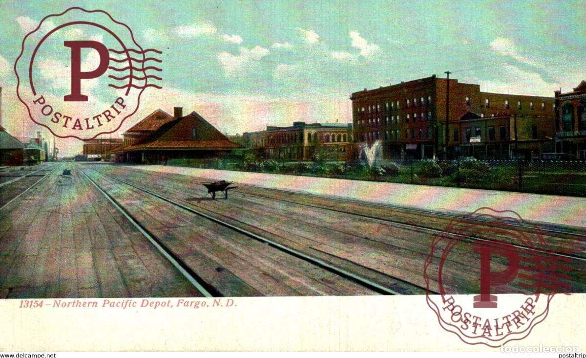 Postais: Northern Pacific Depot Fargo - North Dakota USA TREN TRAIN TREIN.