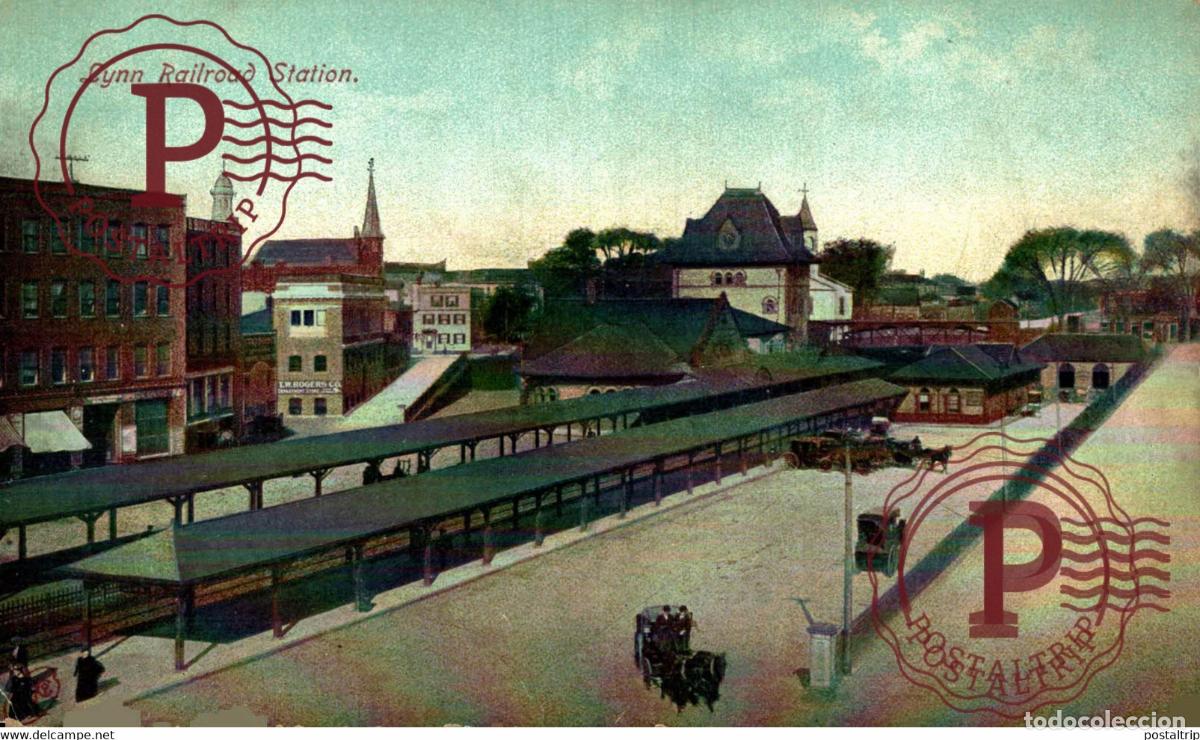 Postales: LYNN RAILROAD STATION RAILROAD USA TREN TRAIN TREIN.