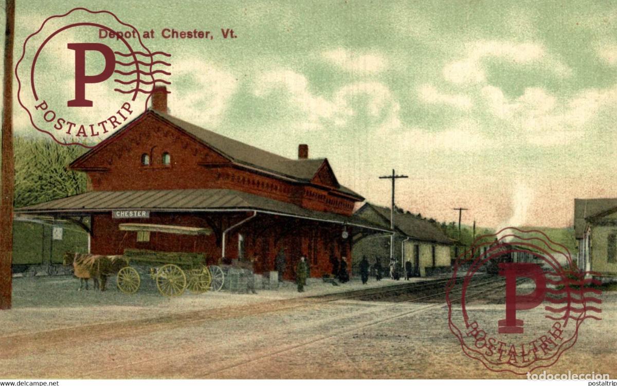 Postales: Depot Chester Vermont RAILROAD USA TREN TRAIN TREIN.