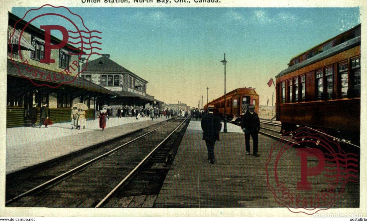 Postales: UNION STATION NORTH BAY Ontario CANADA TREN TRAIN TREIN.