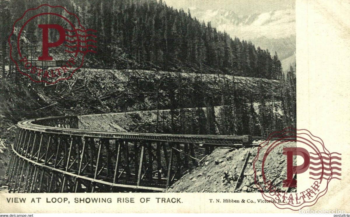 Postales: VUEW AT LOOP SHOWING RISE OF TRACK CANADA TREN TRAIN TREIN.