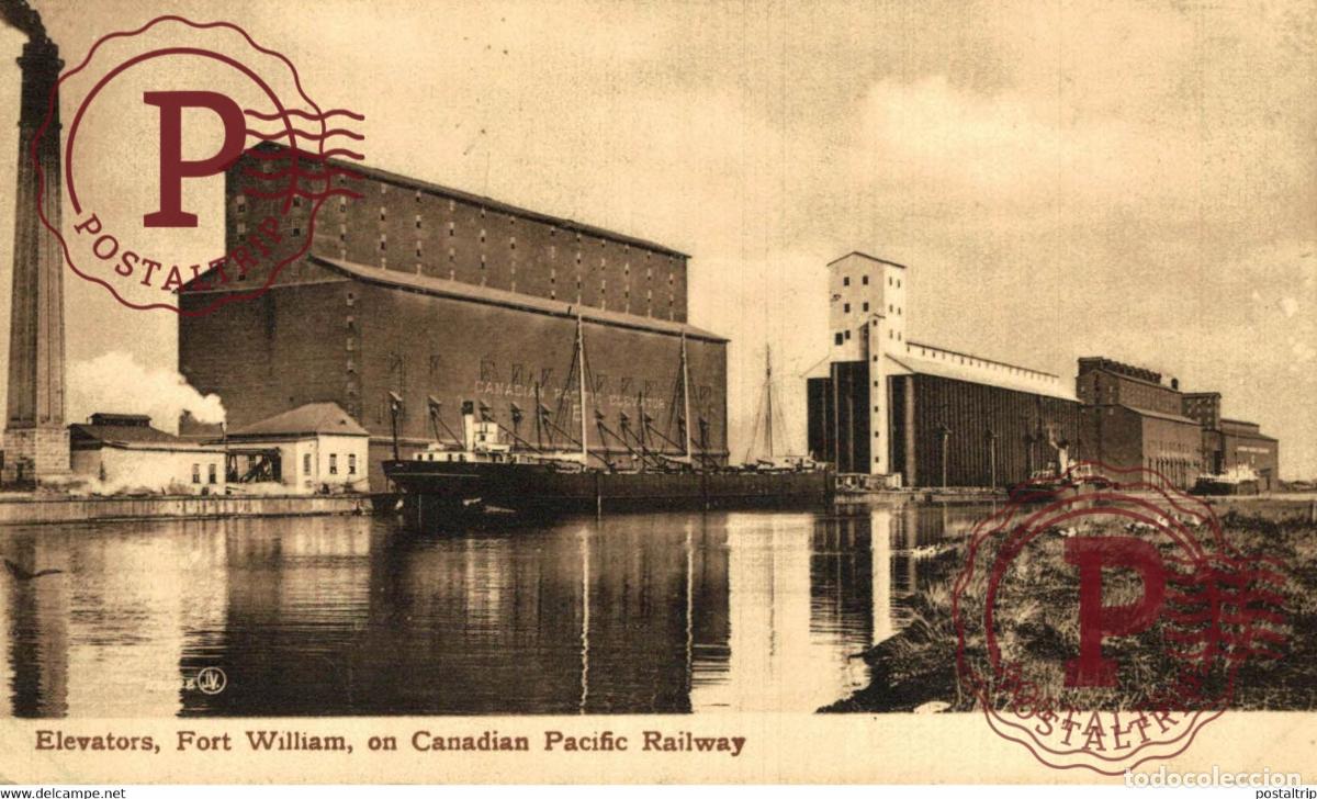 Postales: CANADA - FORT WILLIAM - Elevators - Canadian Pacific Railway CANADA RAILWAY TREN TRAIN TREIN.