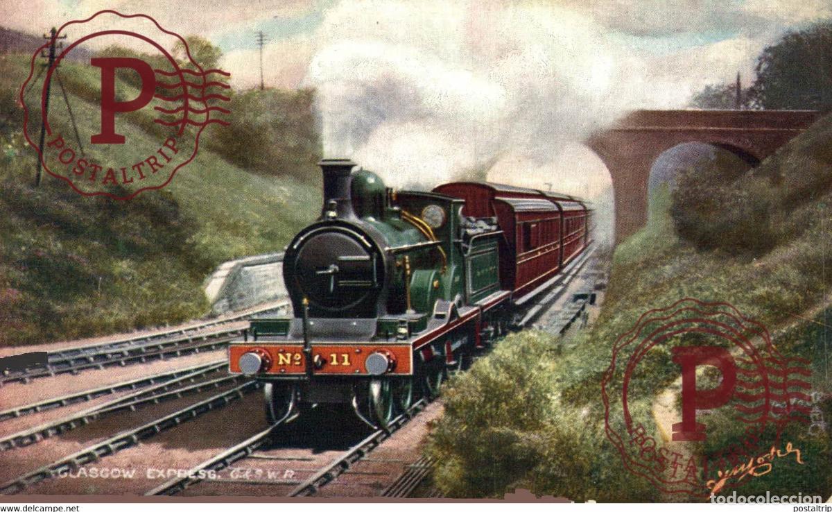 Postales: GLASGOW EXPRESS CHEMIN DE FER RAILWAY