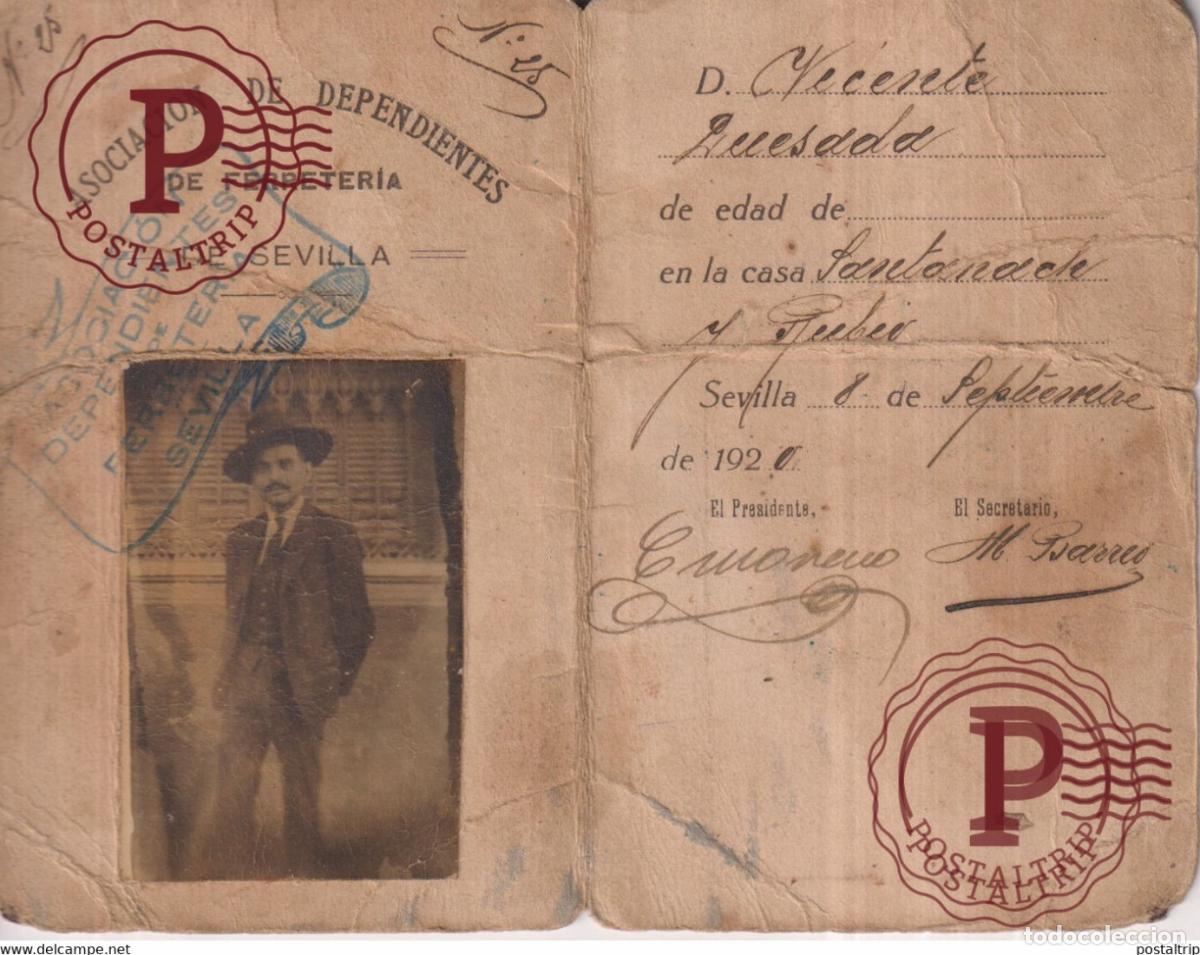 Postales: ASOCIACION DE DEPENDIENTES DE FERRETERIA DE SEVILLA ANDALUCIA ESPA&Ntilde;A 15*11 CM ABIERTA