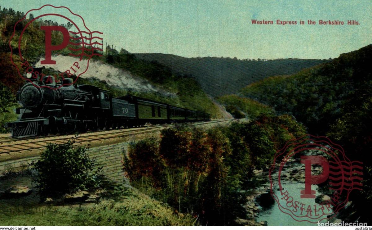 Postales: WESTERN EXPRESS IN THE BERKSHIRE HILLS RAILROAD RAILWAY CHEMIN DE FER EEUU USA