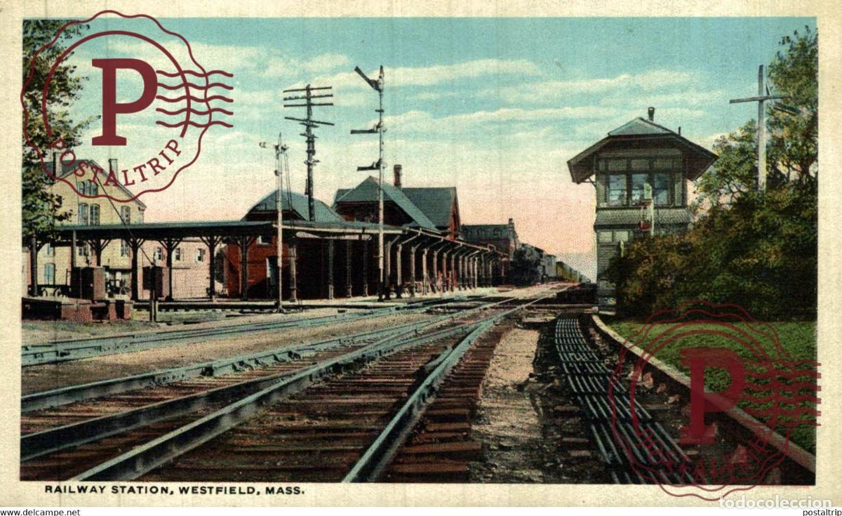 Postales: RAILWAY STATION WESTFIELD MASS RAILROAD RAILWAY CHEMIN DE FER EEUU USA
