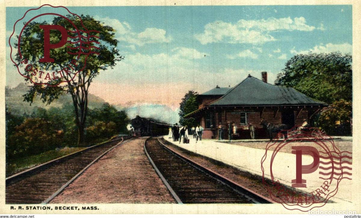 Postales: RR STATION BECKET MASS RAILROAD RAILWAY CHEMIN DE FER EEUU USA