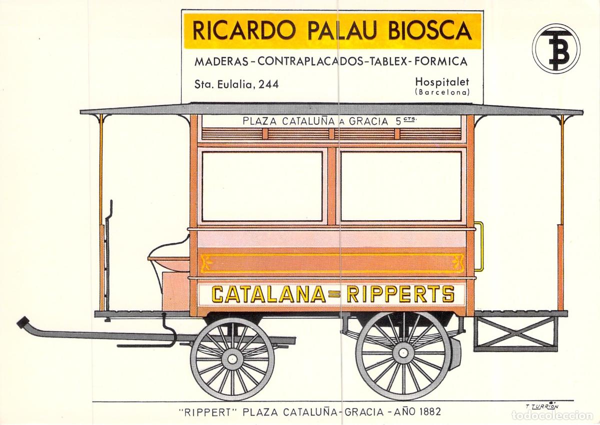 Postais: Postal del Tranv&iacute;a Rippert Barcelona Plaza Catalu&ntilde;a a Gracia