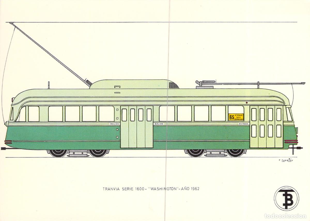 Cartoline: Postal Tranv&iacute;a Washington Serie 1600 Barcelona Coleccionismo
