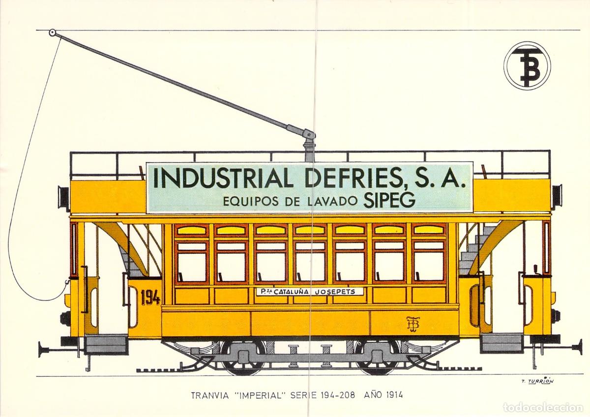 Cartoline: Postal Tranv&iacute;a Imperial Serie 194-208 de Barcelona