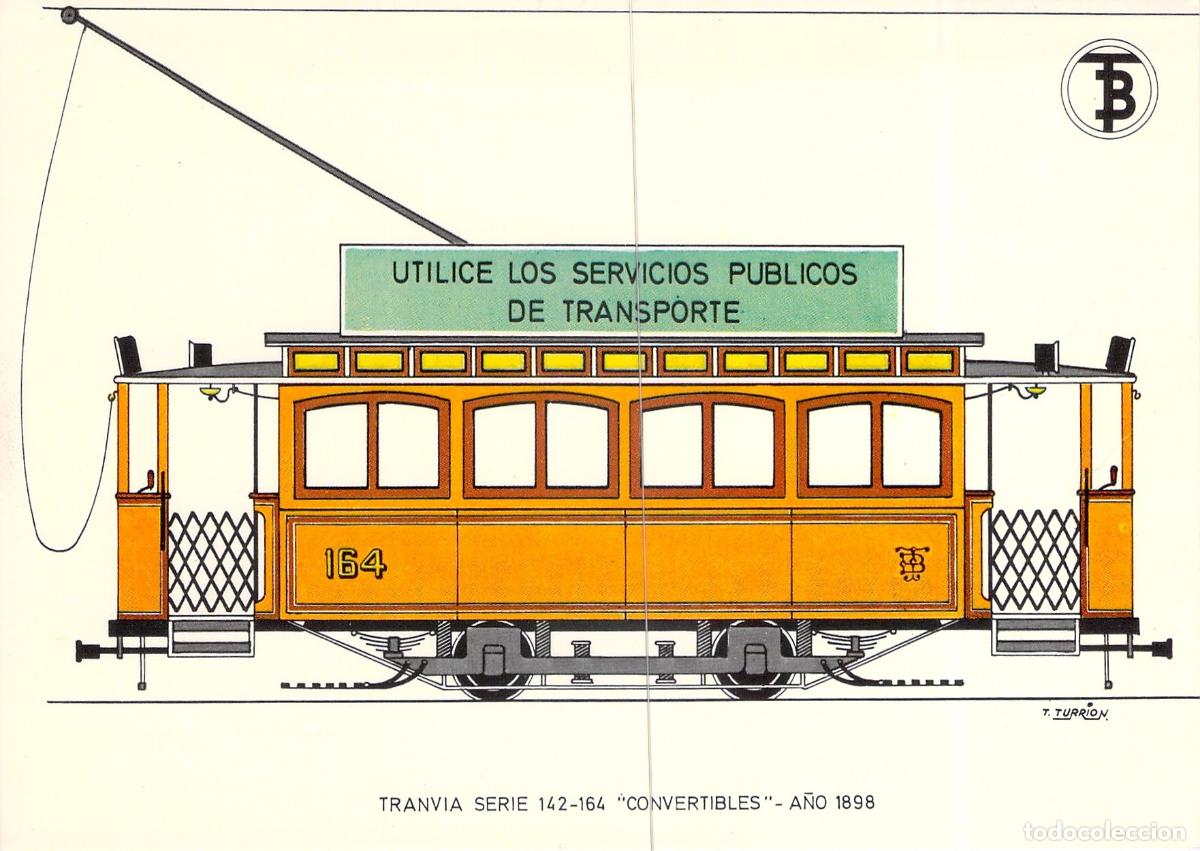 Cartoline: Postal del Tranv&iacute;a Serie 142-164 Convertibles de Barcelona