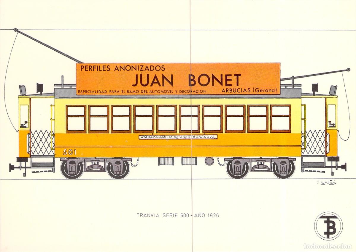 Postales: Postal del Tranv&iacute;a Serie 500 de Barcelona - Centenario del Tranv&iacute;a