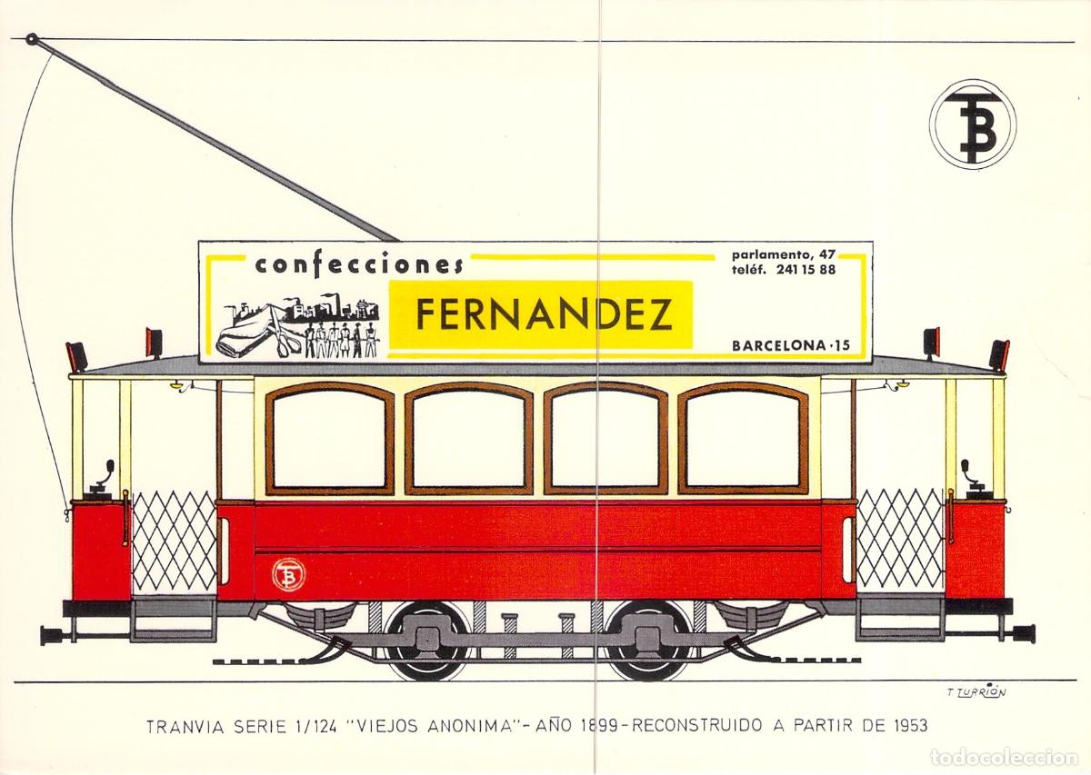 Postales: Postal Ilustrada Tranv&iacute;a Viejos An&oacute;nima Serie 1/124 Barcelona