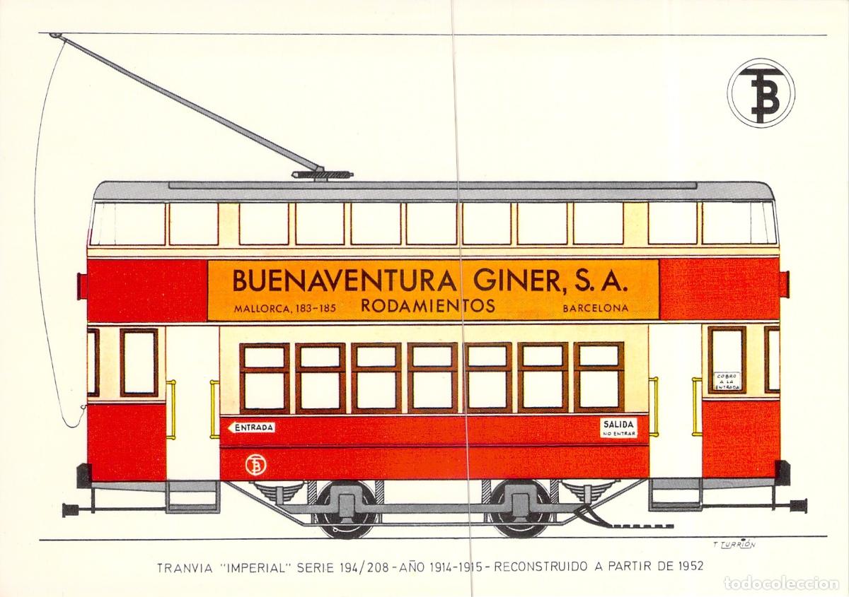 Postales: Postal Tranv&iacute;a Imperial de Barcelona Serie 194/208 Coleccionable