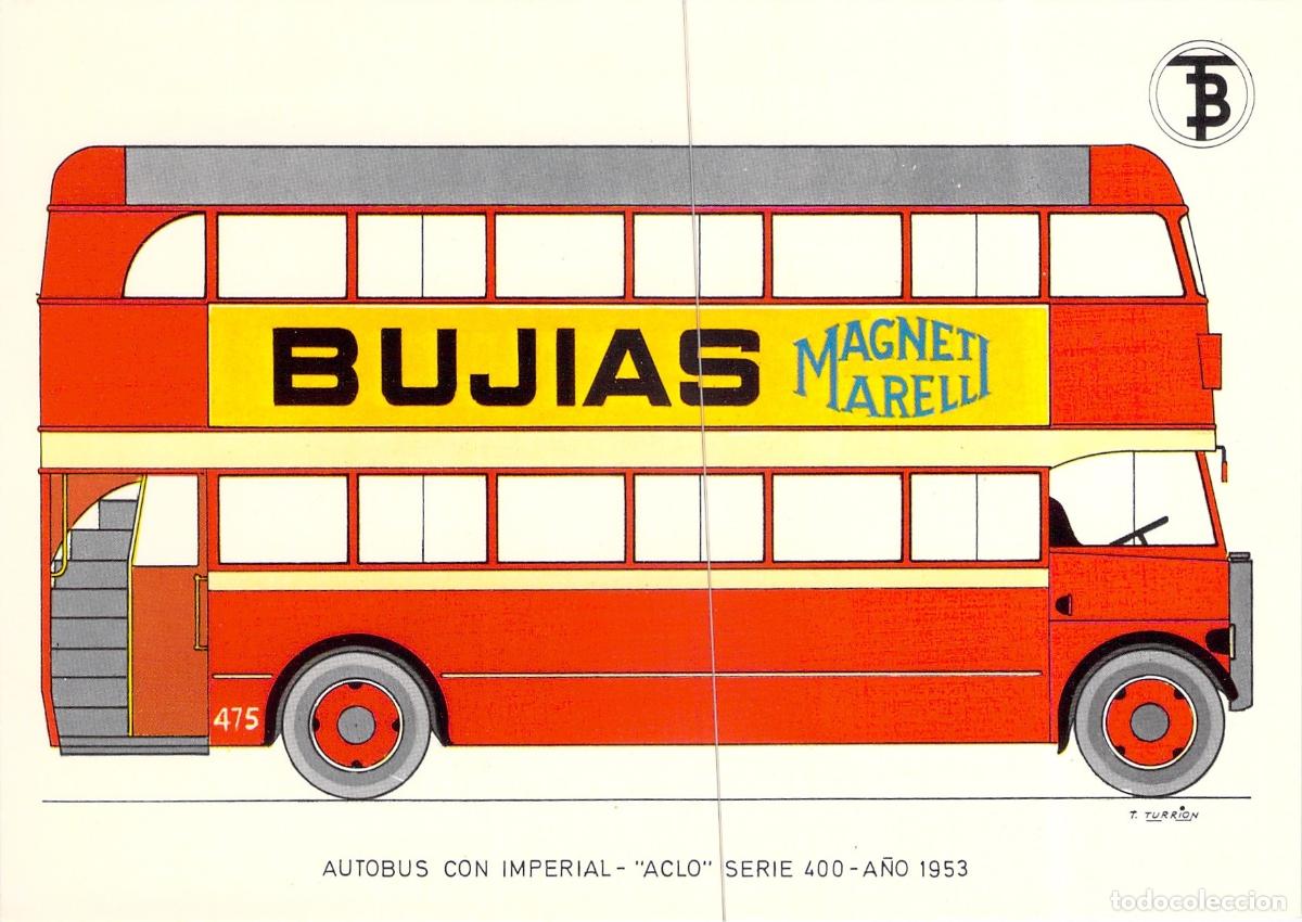 Postales: Postal Autob&uacute;s con Imperial ACLO Serie 400 Barcelona
