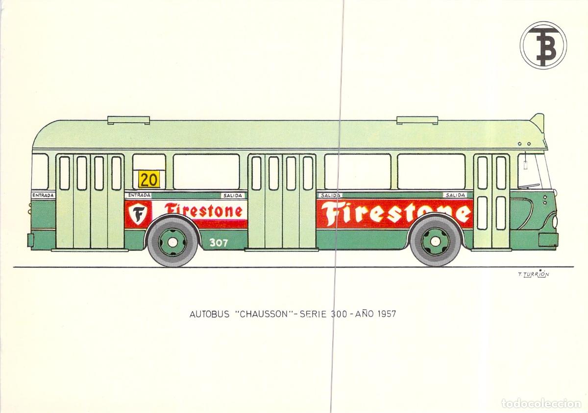 Postales: Postal Autob&uacute;s Chausson Serie 300 Barcelona Transporte P&uacute;blico