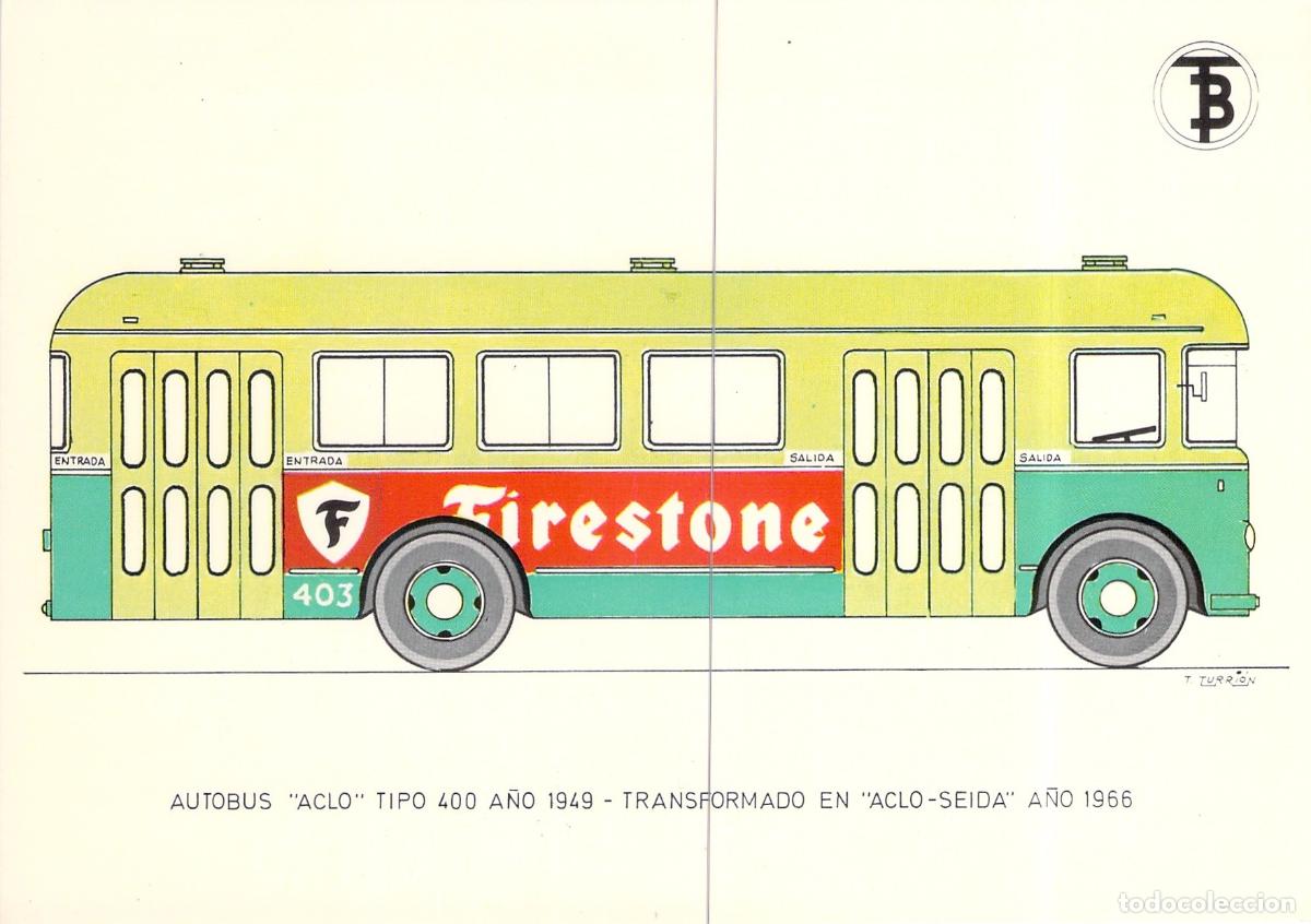Postales: Postal Autob&uacute;s ACLO Tipo 400 Transportes de Barcelona Colecci&oacute;n