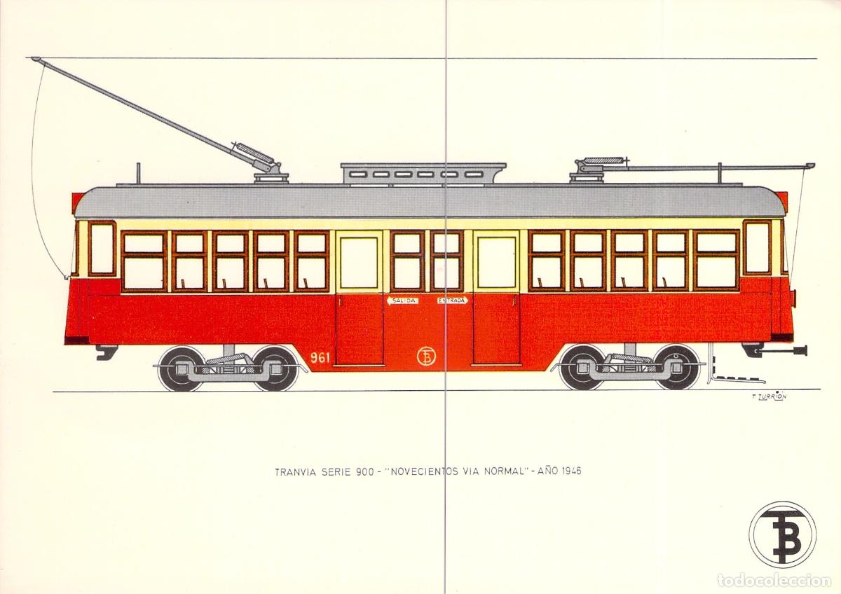 Postales: Postal del Tranv&iacute;a Serie 900 Novecientos V&iacute;a Normal Barcelona