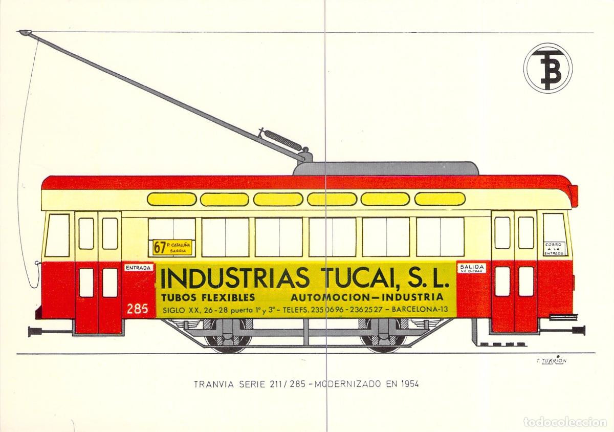 Postales: Postal Tranv&iacute;a Serie 211/285 Modernizado Barcelona Tucai