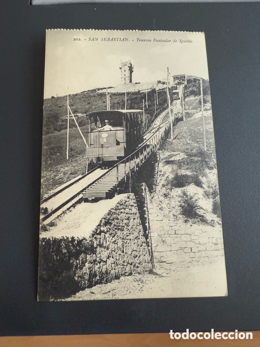 Postales: Postal. SAN SEBASTI&Aacute;N. Tranv&iacute;a Funicular. De Igueldo