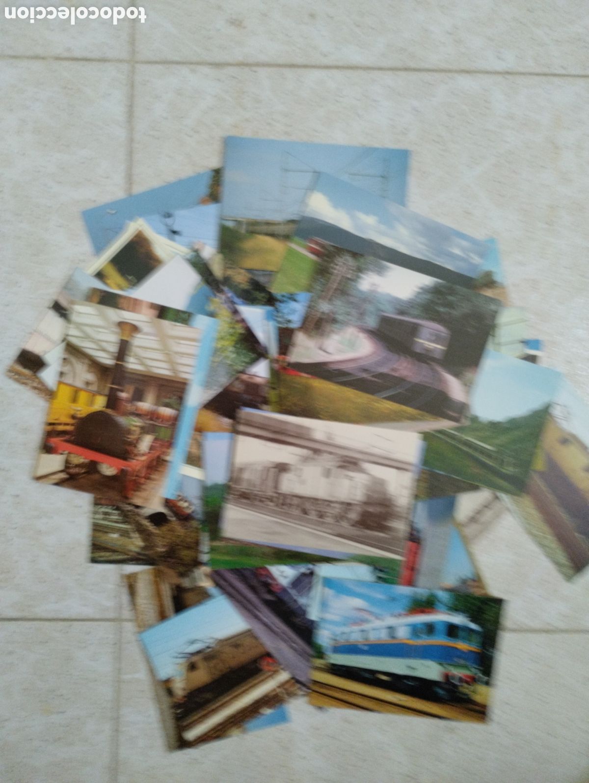 Postales: Lote postales Trenes variadas