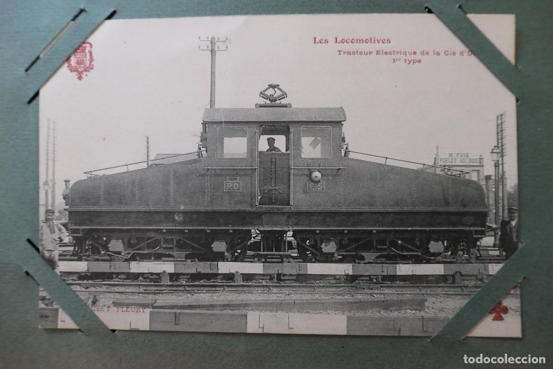 Postales: postal hist&oacute;rica de la serie &rdquo;Les Locomotives&rdquo; de la Collection FLEURY