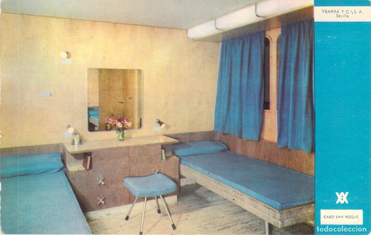 Postales: Postal Transatl&aacute;ntico Cabo San Roque Camarote Cabin Class Ybarra