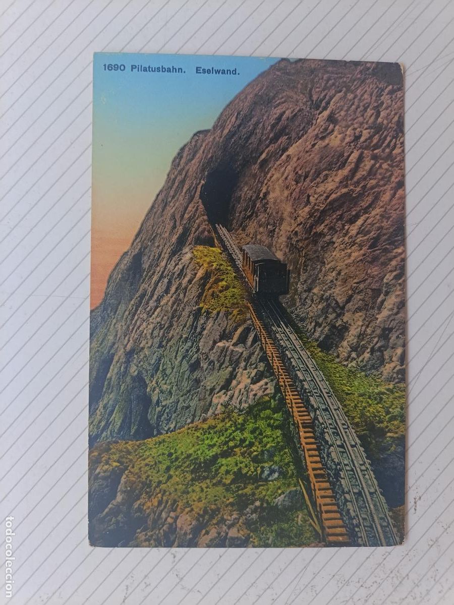 Postales: Ferrocarril de cremallera. Pilatusbahn, Eselwand