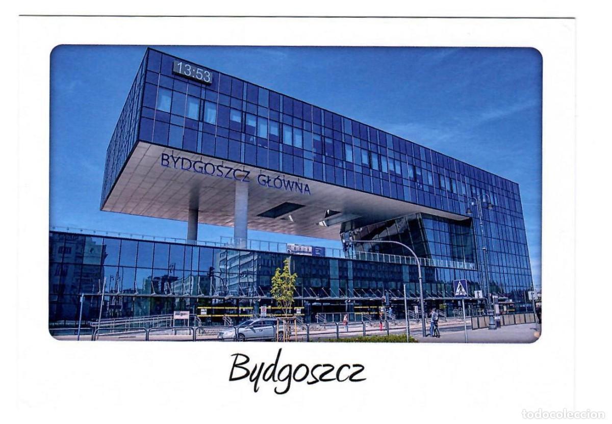 Postales: BYDGOSZCZ (Polonia). La nueva y moderna estaci&oacute;n ferroviaria. Foto de B. Witkowski.- Sin escribir.